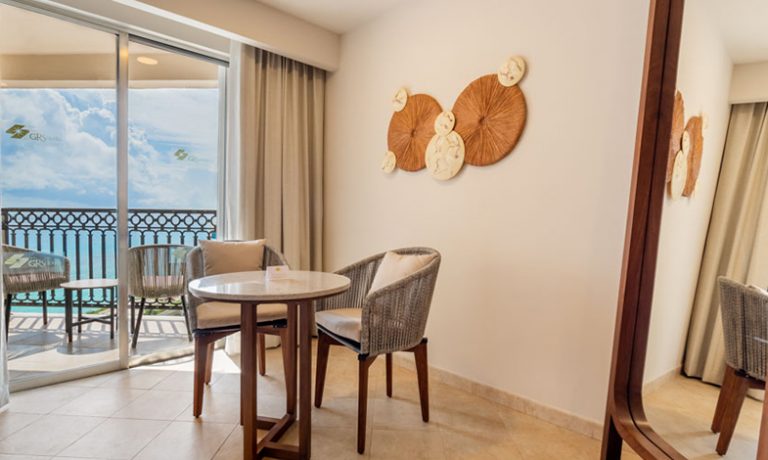 Enjoy breathtaking ocean views and gentle breezes from the spacious balcony.